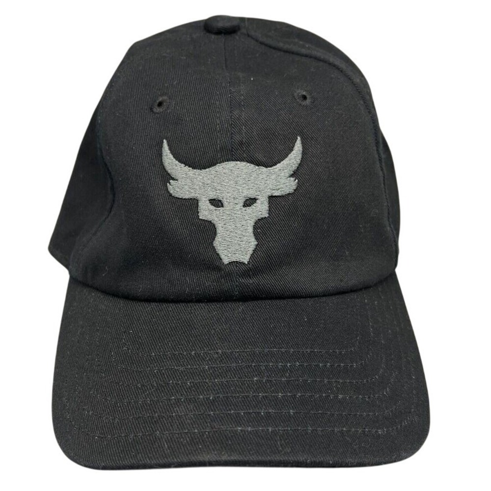 Under Armour Hat Toddler Boy OSFA Black Project Rock UA Free Fit Sports Workout